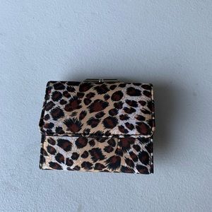 Cute leopard print wallet; new, never used…